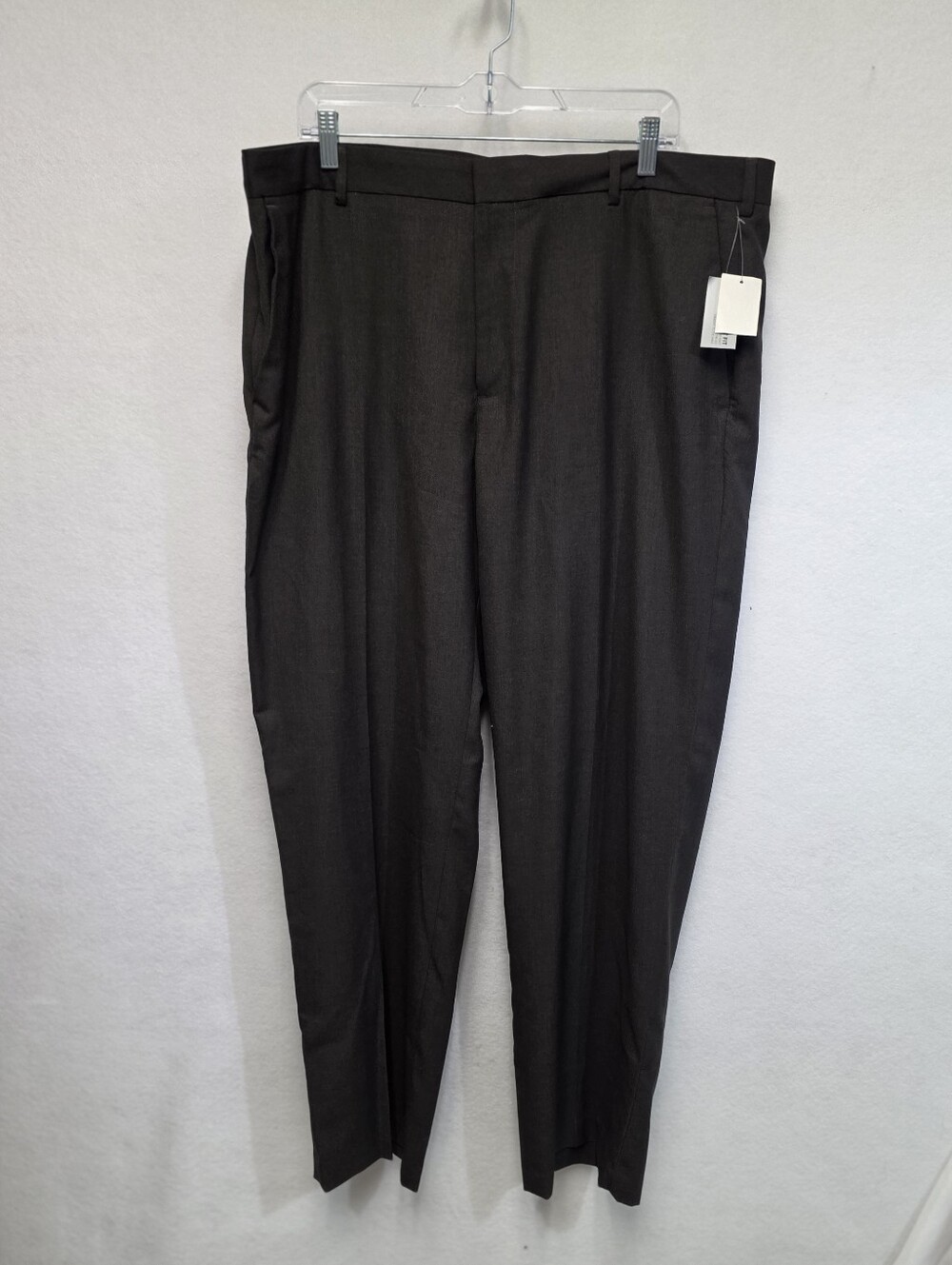 Van Heusen Straight Fit Flat Front Mens Size 40 X 32 Dress Pants in Brown - Picture 15 of 16
